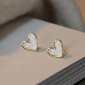 Heart Stud Earrings Multicolor