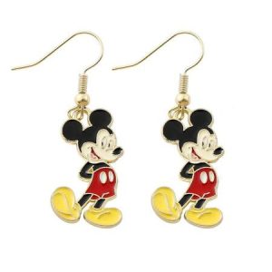 1pair  Disney Cartoon Mickey Mouse Series Mickey Minnie Pendant Earrings Cute Anime Earrings Jewellery Style 1